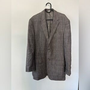 Joseph Abboud Men's brown & blue linen blend Italian fabric Blazer